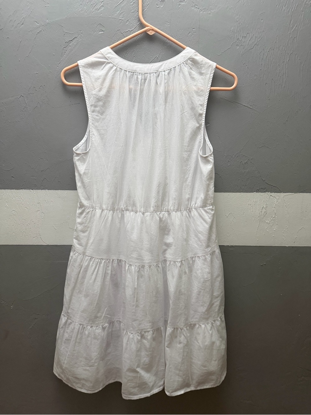DKNY Jeans Lightweight White Sleeveless Dress - Picture 4 of 6